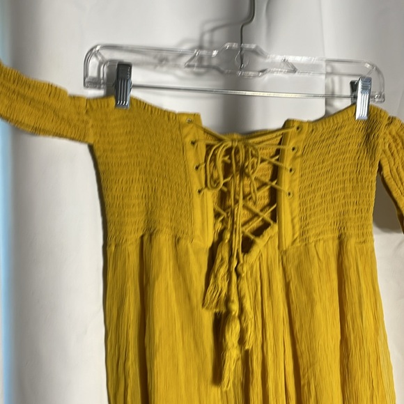 NWT Free People boho mustard jumpsuit - Picture 3 of 6